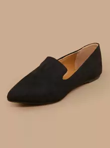 SHUZIA Pointed Toe Slip On Loafers