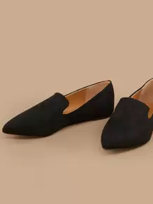 SHUZIA Pointed Toe Slip On Loafers
