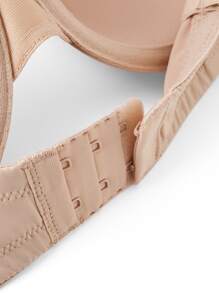 LUVLETTE Áo ngực không dây Full Cup màu rắn - Màu be - Xem 8