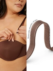 LUVLETTE Dream Curve Support+ Multi-Way Strapless Bra - Coffee Brown - View 8