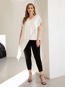 MOTF PREMIUM Top asimétrico - Blanco - Ver 3