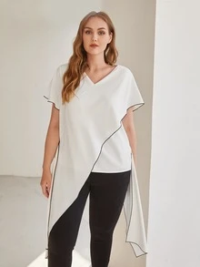 MOTF PREMIUM Top asimétrico - Blanco - Ver 10