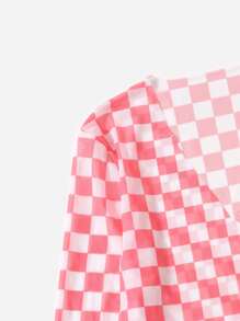 Teen Girls Plaid Kimono - Multicolor - View 4