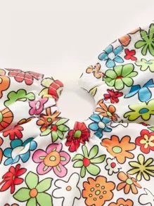 SHEIN MOD con estampado floral Anillo pecho con fruncido Top de tirantes corto - Multicolor - Ver 4