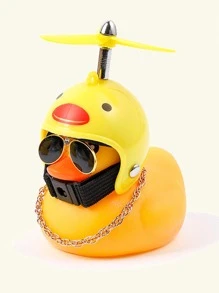 Cartoon Yellow Duck Car Ornament - Yellow - View 5