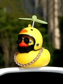 Cartoon Yellow Duck Car Ornament - Yellow - View 2