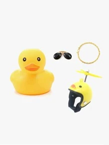 Cartoon Yellow Duck Car Ornament - Yellow - View 3