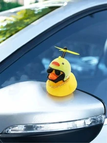 Cartoon Yellow Duck Car Ornament - Yellow - View 6