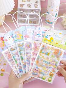 1pack Cartoon Graphic Random DIY Sticker - Multicolor - View 1