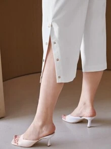 MOTF PREMIUM PLUS VISCOSE CAPRIS TAILORED TROUSERS - White - View 11