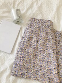 DAZY Tee & Ditsy Floral Skirt - Lilac Purple - View 5