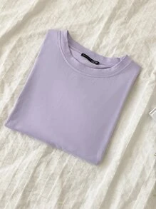 DAZY Tee & Ditsy Floral Skirt - Lilac Purple - View 6