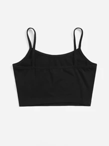 SHEIN Tank Tops & Camis Bé Gái Pha lê kim cương Đồ họa Giải trí - màu đen - Xem 2