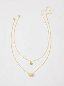 MOTF PREMIUM 2PCS FIGURE CHARM NECKLACE Copper Jewelry