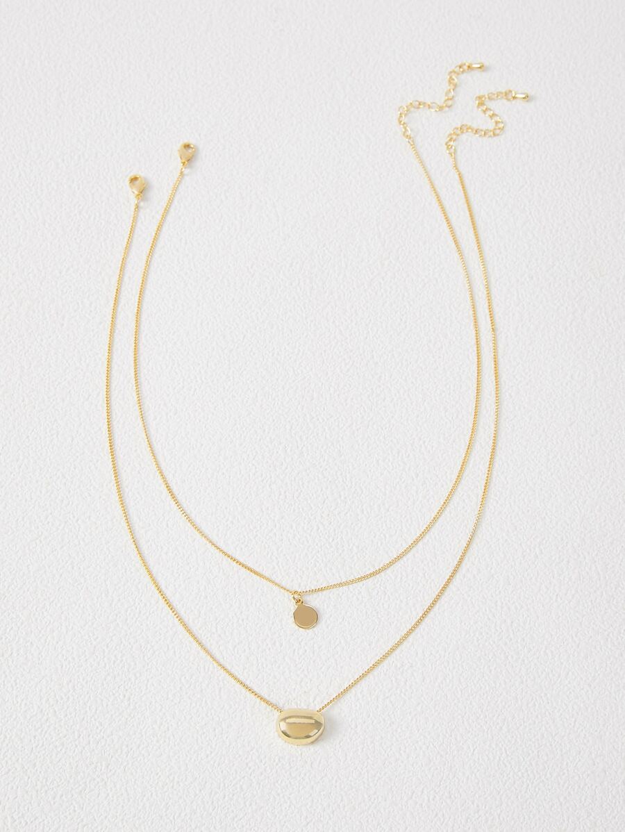 MOTF PREMIUM 2PCS FIGURE CHARM NECKLACE Copper Jewelry