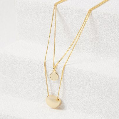 MOTF PREMIUM 2 CHIẾC HÌNH CHARM VÒNG CỔ Trang Sức Đồng