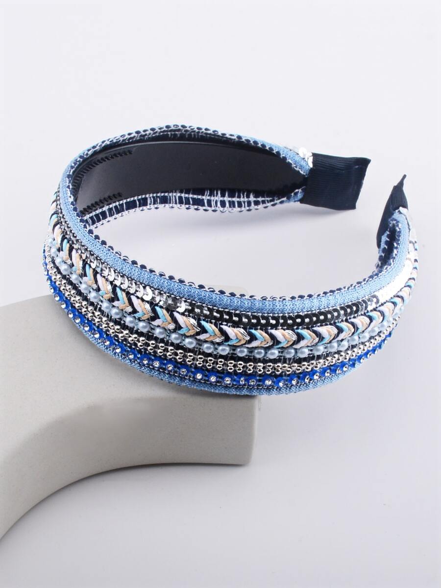 假珍珠和鑲鑽頭飾,優雅時尚 - 彩色 - 查看 1