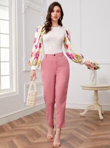 Modelyn 印花開衩袖上衣 - 彩色 - 查看 3