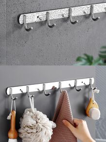 1pc Stainless Steel Row Hook - Silver - View 5