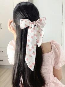 水果印花髮帶 - 白色 - 查看 1