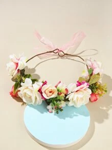 Flower Decor Hair Band - Multicolor - View 2