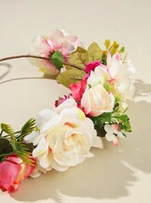 Flower Decor Hair Band - Multicolor - View 3