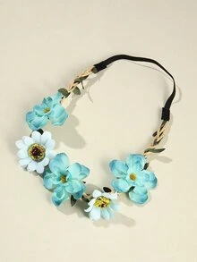 花朵裝飾髮帶 - 彩色 - 查看 2
