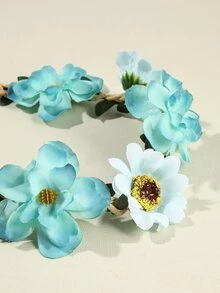 花朵裝飾髮帶 - 彩色 - 查看 3