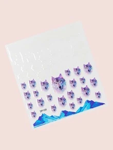 1張狼樣式美甲貼紙 - 彩色 - 查看 4