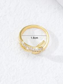 Vòng cửa tay áo Khối Zirconia  Trang trí - Vàng - Xem 3