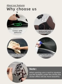 2pcs Cat Pattern Car Sticker - Black - View 7