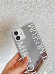 Letter Graphic Mirror Phone Case - Multicolor - View 6