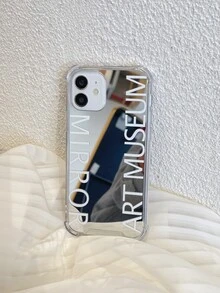 Letter Graphic Mirror Phone Case - Multicolor - View 7