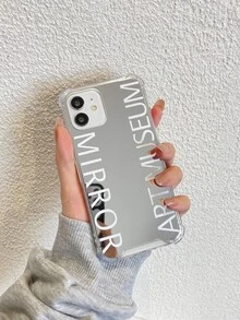 Letter Graphic Mirror Phone Case - Multicolor - View 8