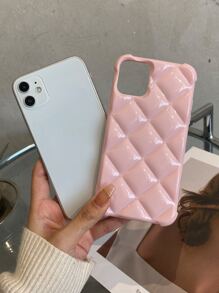 苹果菱形亮粉色防震TPU软壳适用于 16/16 Pro/16 Pro Max防水防摔防刮 - 粉色 - 查看 3