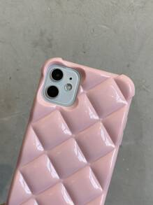 苹果菱形亮粉色防震TPU软壳适用于 16/16 Pro/16 Pro Max防水防摔防刮 - 粉色 - 查看 9