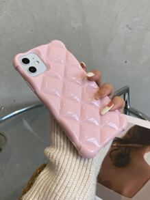 苹果菱形亮粉色防震TPU软壳适用于 16/16 Pro/16 Pro Max防水防摔防刮 - 粉色 - 查看 4