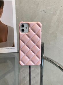 苹果菱形亮粉色防震TPU软壳适用于 16/16 Pro/16 Pro Max防水防摔防刮 - 粉色 - 查看 5