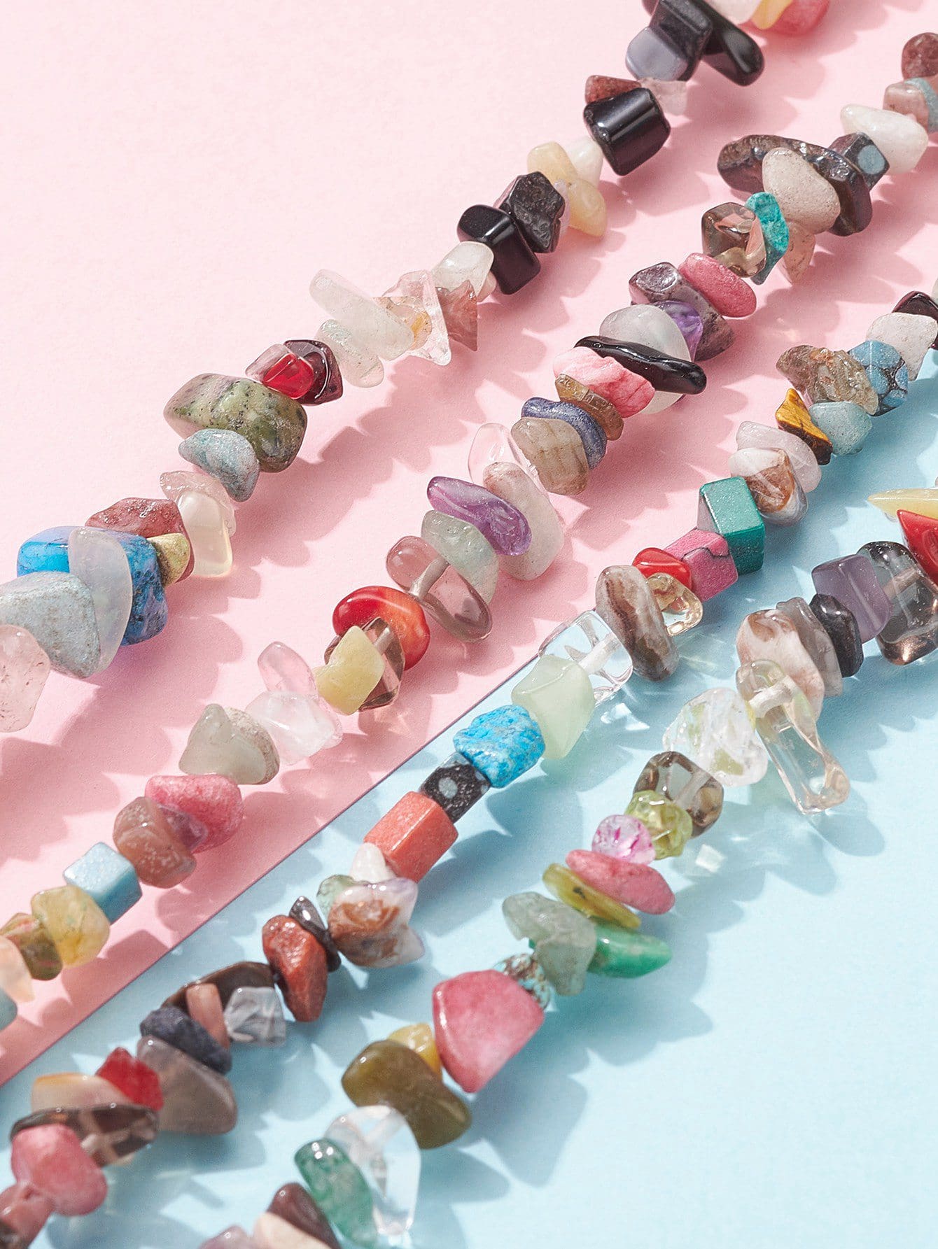 Phụ kiện trang sức tự làm bằng đá 1strand - Nhiều màu - Xem 1