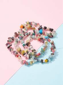 Phụ kiện trang sức tự làm bằng đá 1strand - Nhiều màu - Xem 2