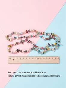Phụ kiện trang sức tự làm bằng đá 1strand - Nhiều màu - Xem 4