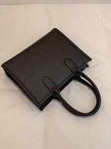 Leopard Zipper Front Tote Bag, Leopard Print Bag, Fall Winter Fashionable Cheetah Print Purse For Women, New Fall Winter Tiger Print Bag For Women , Leopard Cheetah Print - Black - View 2