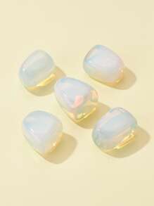 5入組天然石頭不附帶 - 白色 - 查看 2