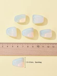 5入組天然石頭不附帶 - 白色 - 查看 3