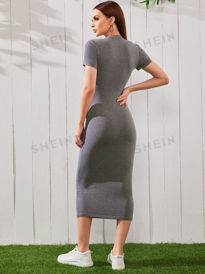 Shein grey hot sale dress