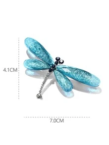 Rhinestone Dragonfly Design Brooch - Nhiều màu - Xem 3