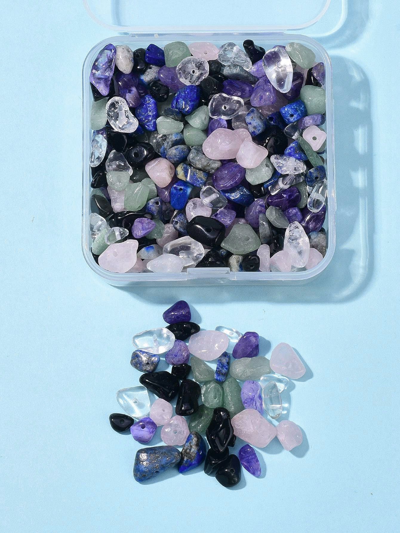 1盒石頭DIY首飾配件 - 彩色 - 查看 1