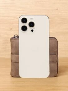 DE LI BI Men Letter Graphic Wallet Credit Card Small Purse Bi-Fold Zipper Men Wallet Dad Gifts Mini Thin Lightweight Bi-Fold Portable Money Cash Small Purse Pocket Wallet Minimalist Fashion Modern Business Anniversary On Valentine Day For Birthday Gift Gift Couple Men Male Gift - Coffee Brown - View 3