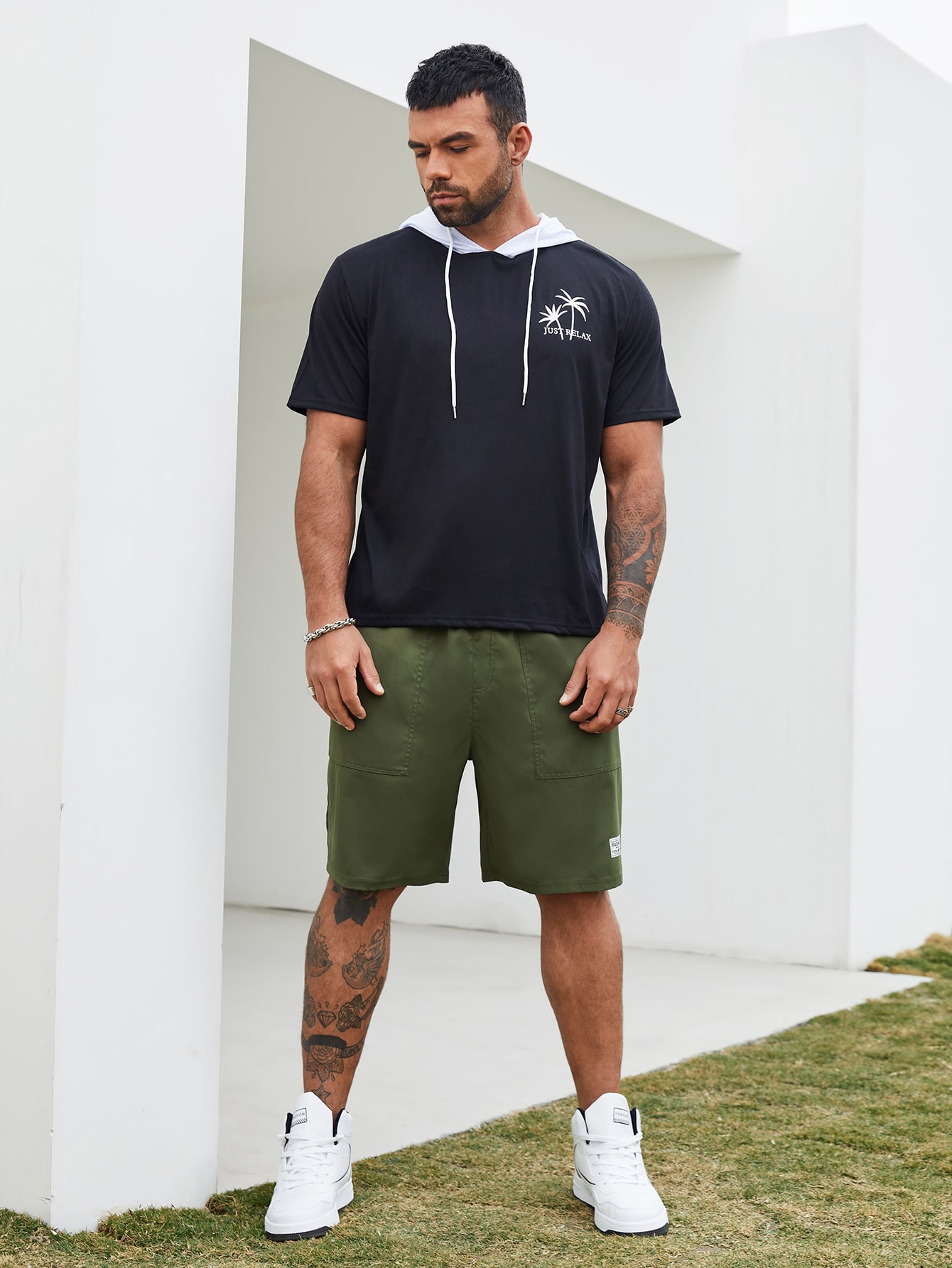 Manfinity Homme Men Letter Print Drawstring Shorts SHEIN USA