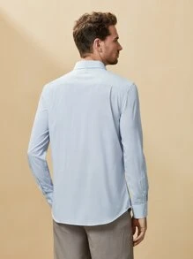 GENTILAND Men Allover Print Shirt - Baby Blue - View 2